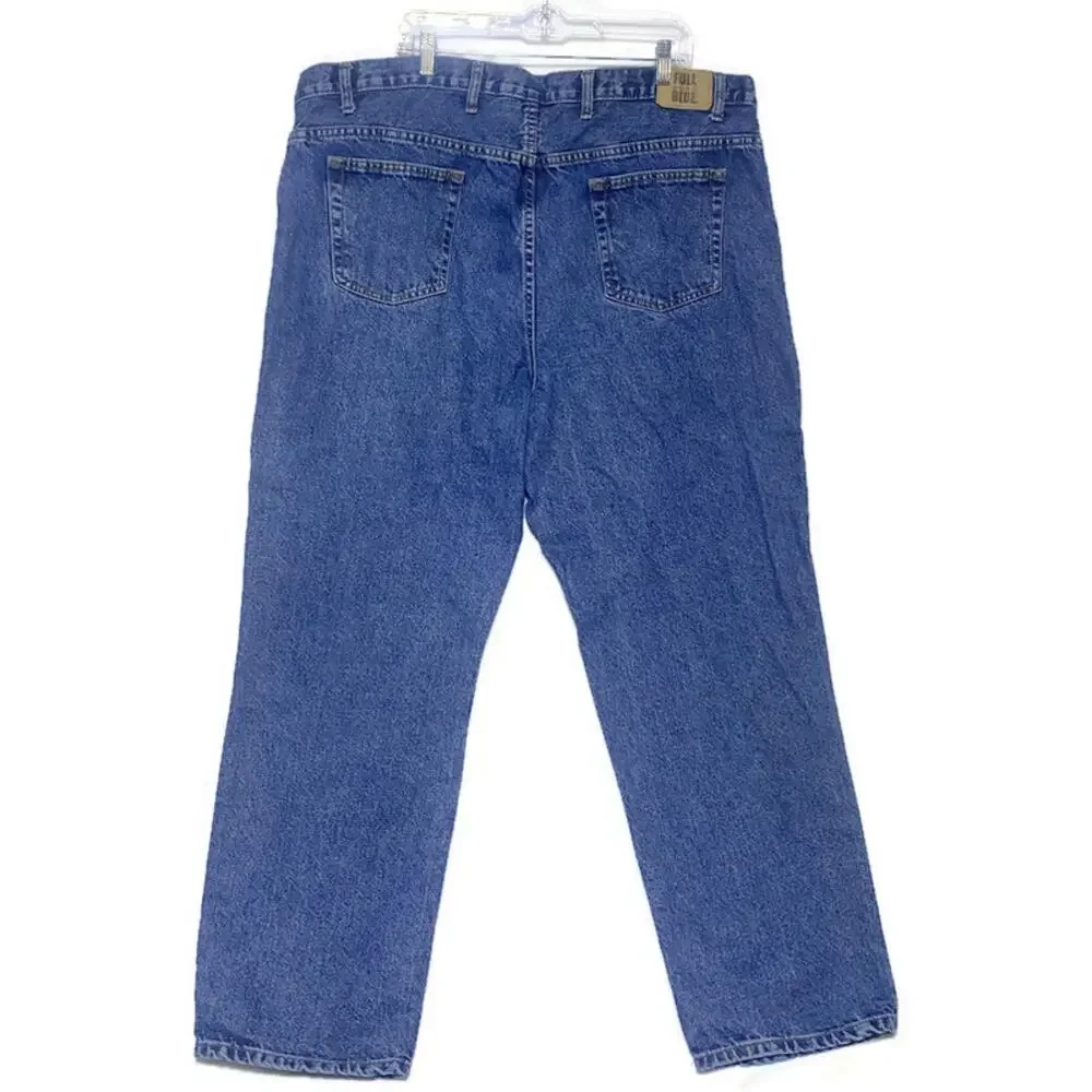 Full Blue Jeans Men's 46x32 Straight Fit 100% Cotton Medium Blue Denim